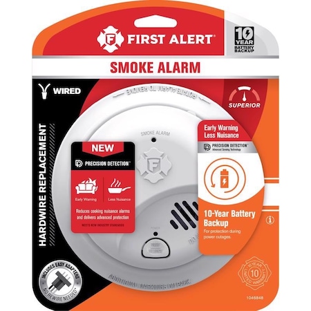 First Alert First Alert Interconnect Hard-Wired w/Battery Back-up Ionization Smoke Detector 1 pk 1046848